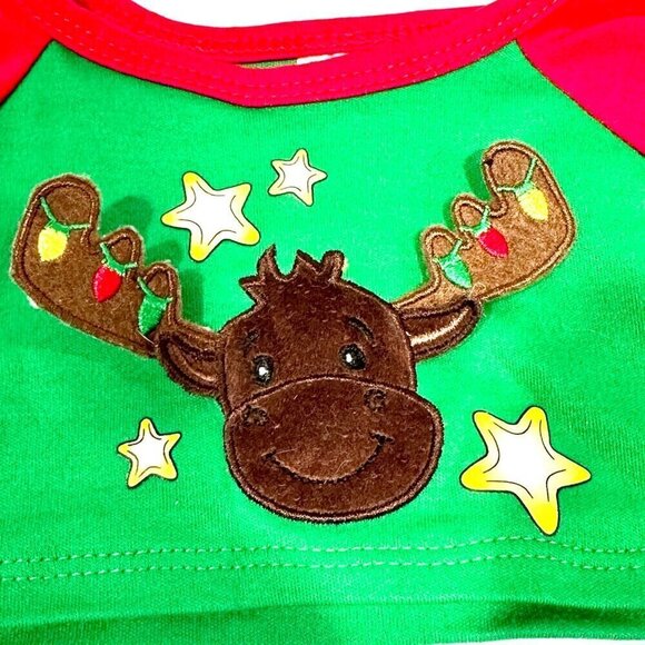 Build-A-Bear Christmas Hal Reindeer Moose Green & Red Shirt - Picture 2 of 4